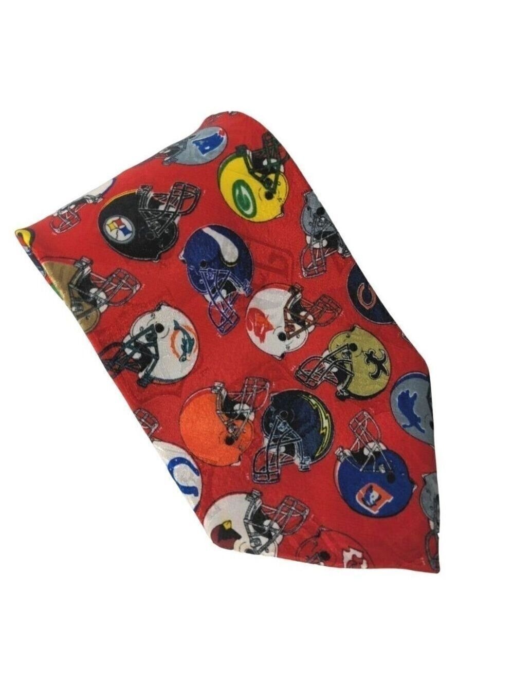 NFL Team Logos Football Helmets Necktie Packers Colts Raiders Cardinals
